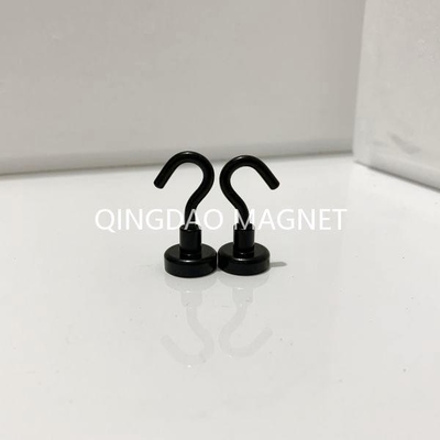 Sintered NdFeB Hook Magnet, N35,16KGS, Permenent Hook Magnets in Black Color